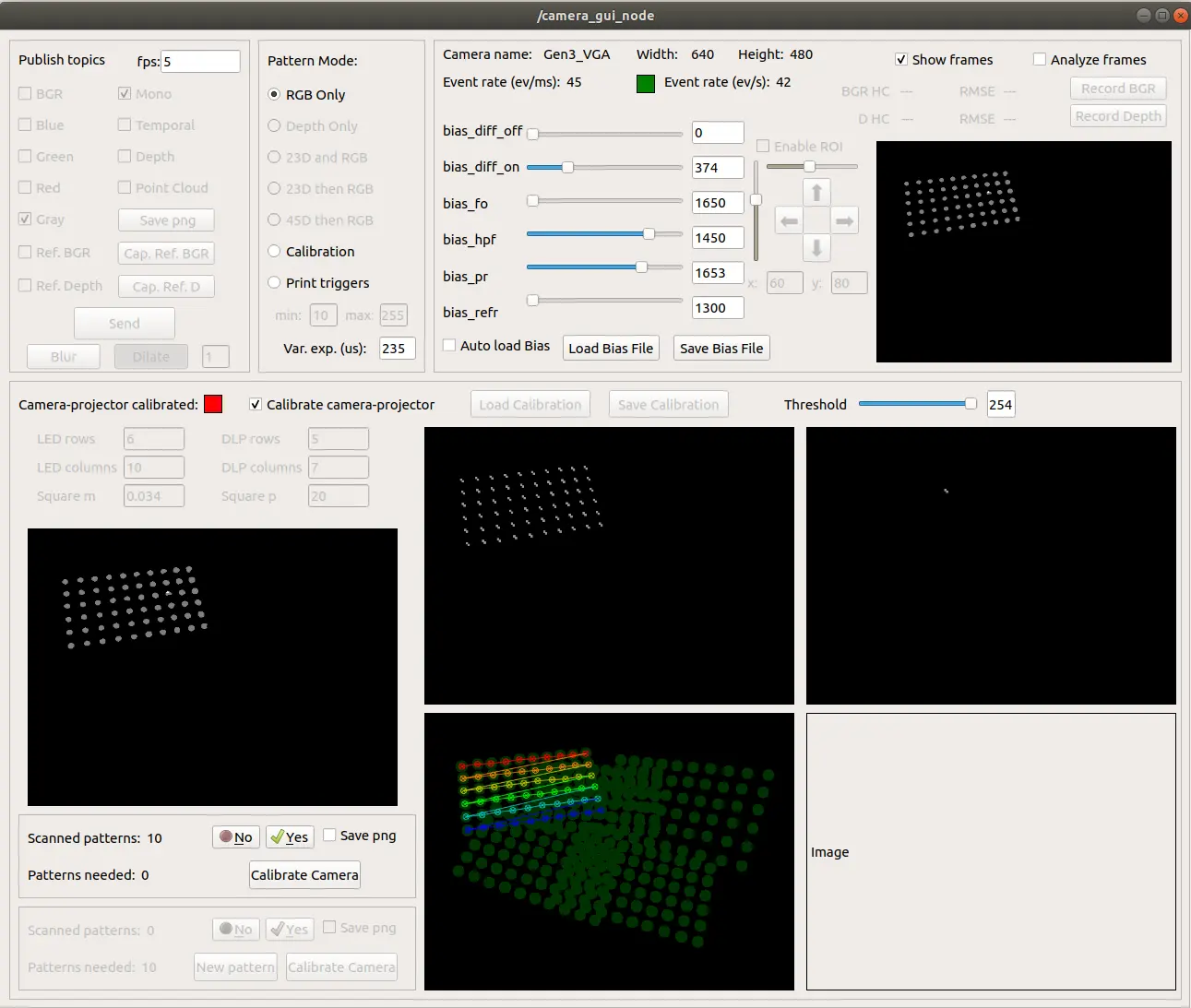 ROS and Qt calibration interface