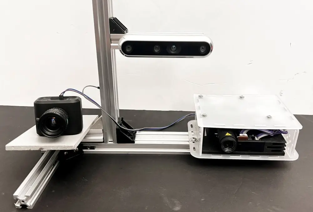 Event camera and TI LightCrafter 4500 experimental setup