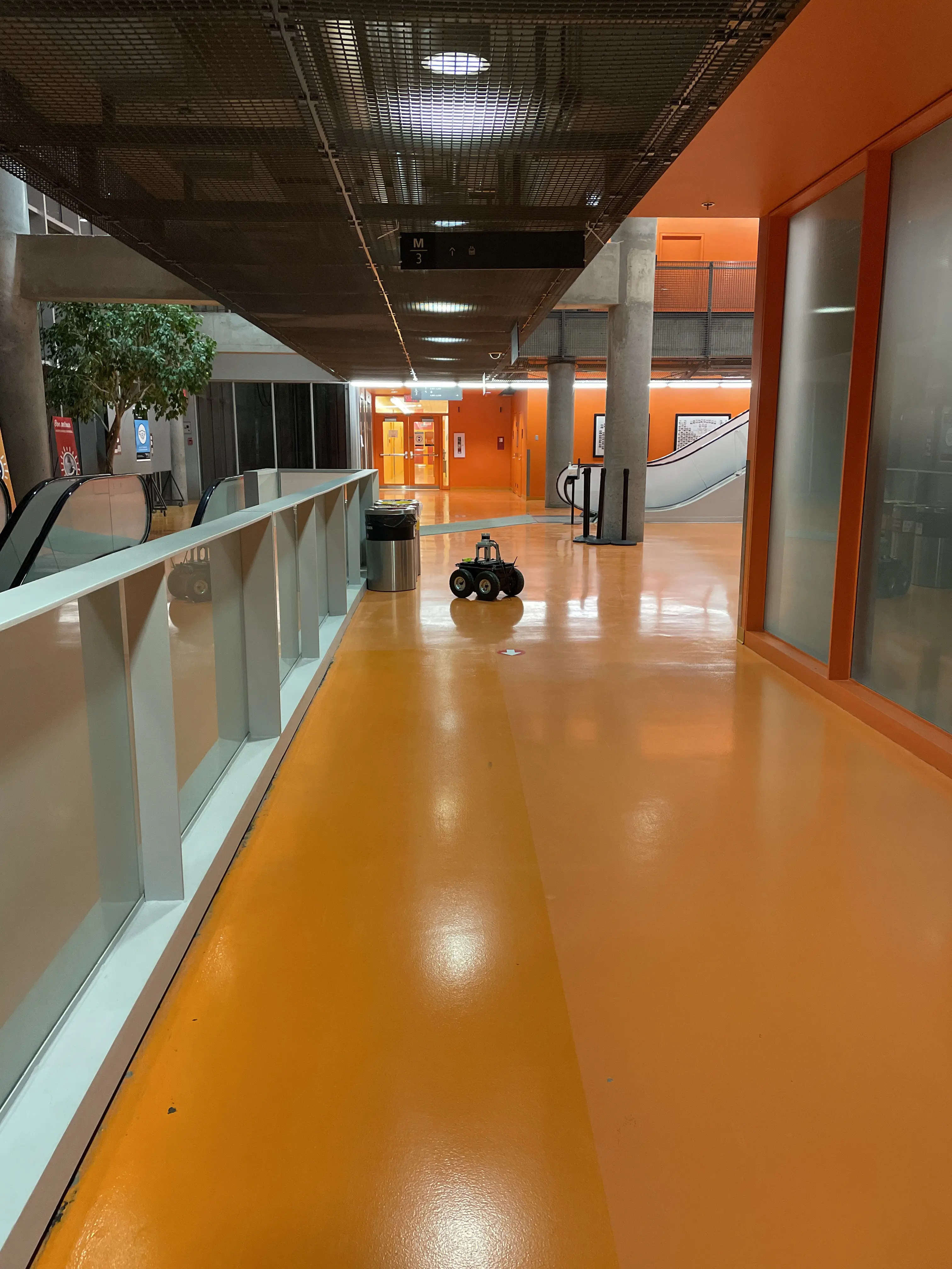 Rover testing in the corridors of Polytechnique Montréal